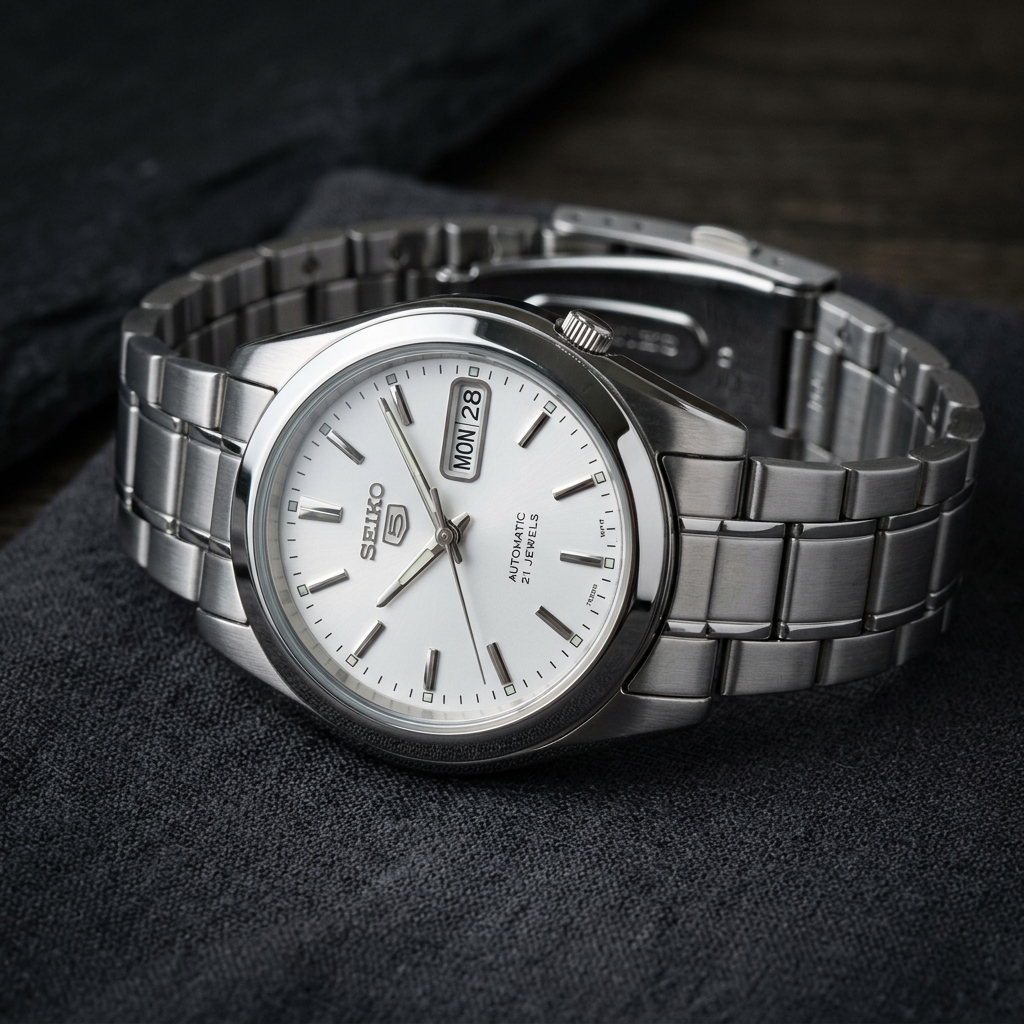 Seiko 5 fondo blanco